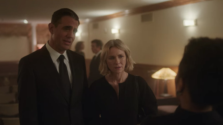Naomi Watts and Bobby Cannavale wearing black