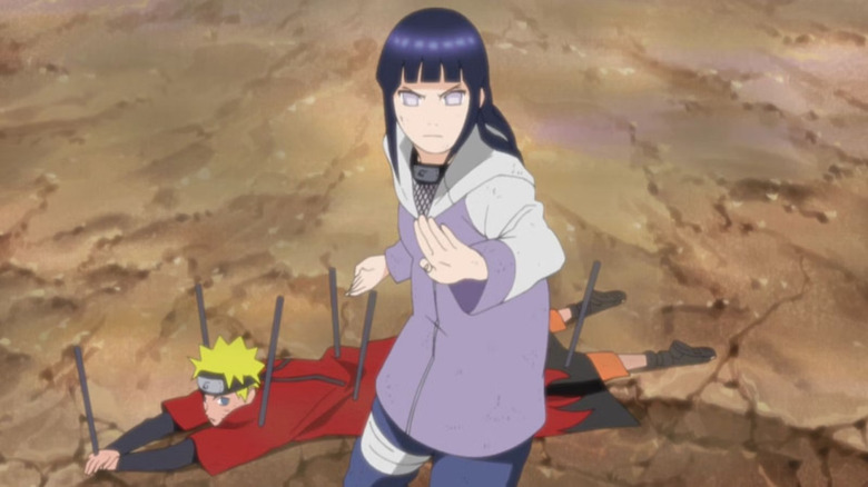 Hinata protecting Naruto