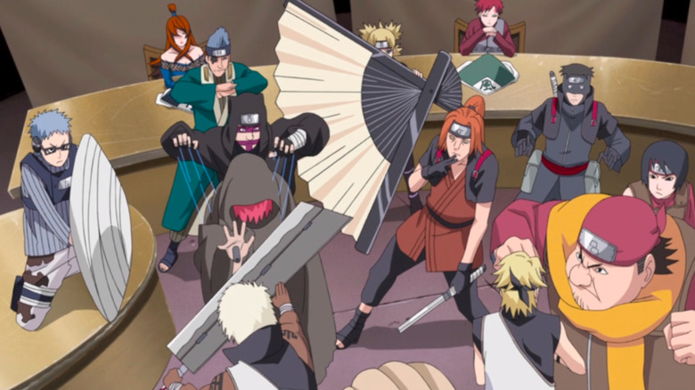 The Kage bodyguards all standing ready to fight