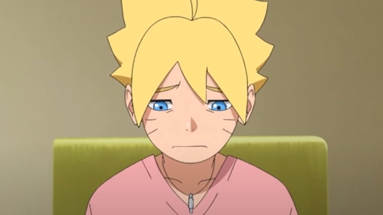 Boruto looking sad