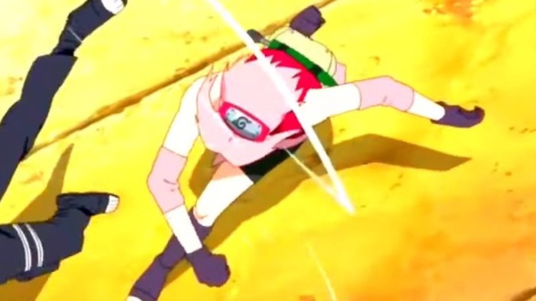 Sakura punching Sai
