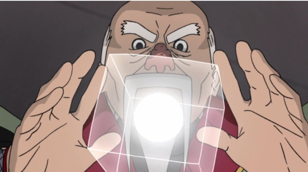 Onoki using his Dust Release Transformation