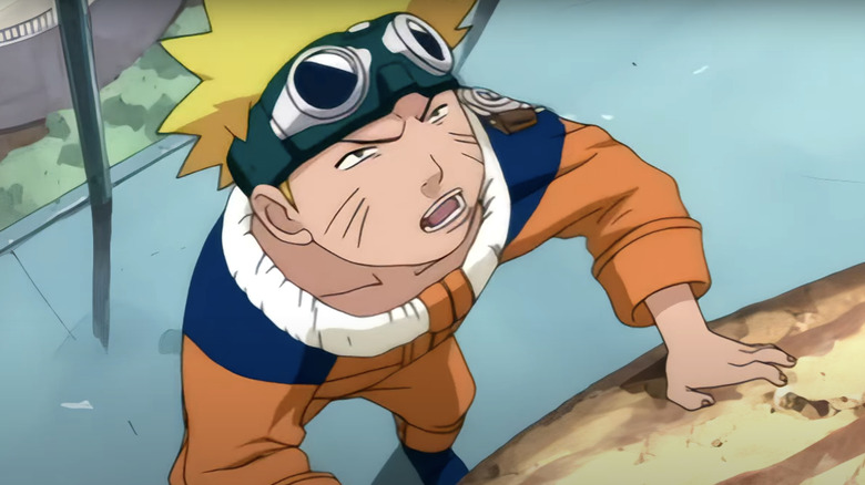 Naruto complaining while cleaning