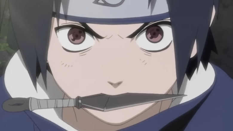 Sasuke Uchiha glaring