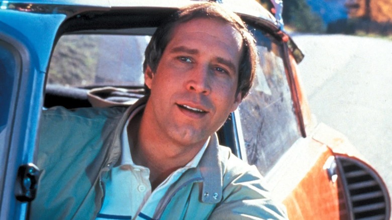 Clark Griswold driving in "National Lampoon's Vacation"