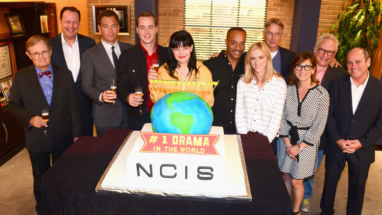 Cast of NCIS celebrating accolade