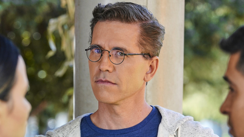 Brian Dietzen as Dr. Jimmy Palmer talking on NCIS