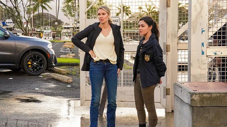 Kate Whistler and Lucy Tara in a parking lot