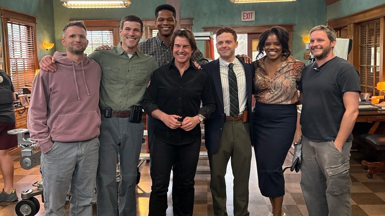 Tom Cruise with the NCIS Origins cast