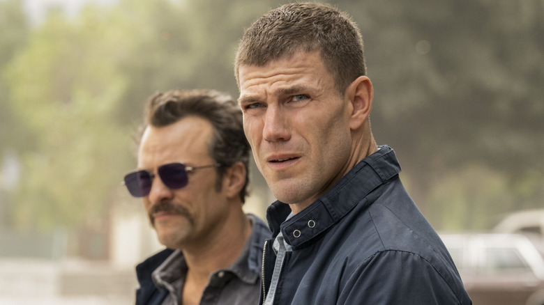 Franks and Gibbs at a crime scene in "NCIS: Origins" (2024-present)