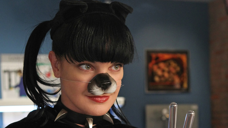 Abby wearing dog costume