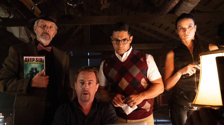 McGee with his Deep Six characters in "NCIS"