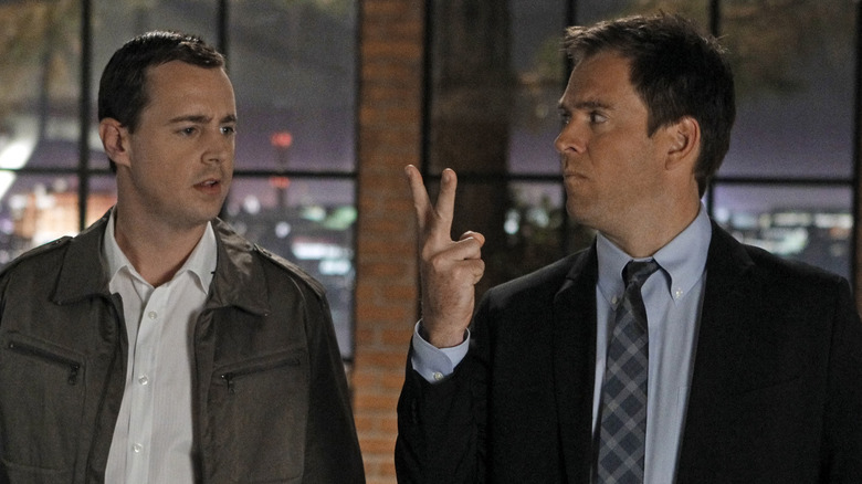 Tony and Tim talk with their hands on "NCIS" (2003-present))