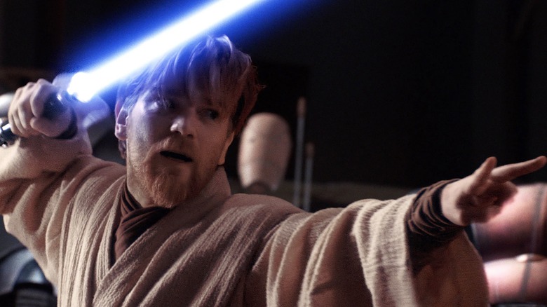 Obi-Wan using the Force 