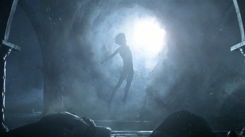 Morpheus returning to the dreaming through a portal