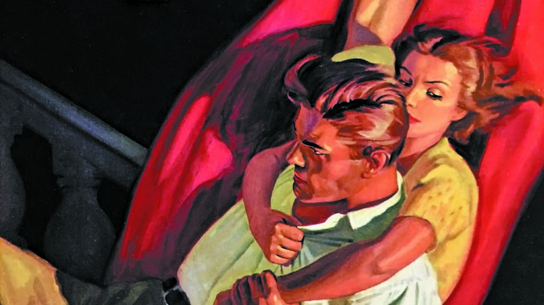 Woman holding onto Doc Savage