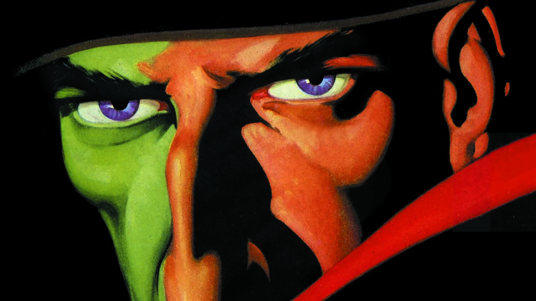 The Shadow glaring