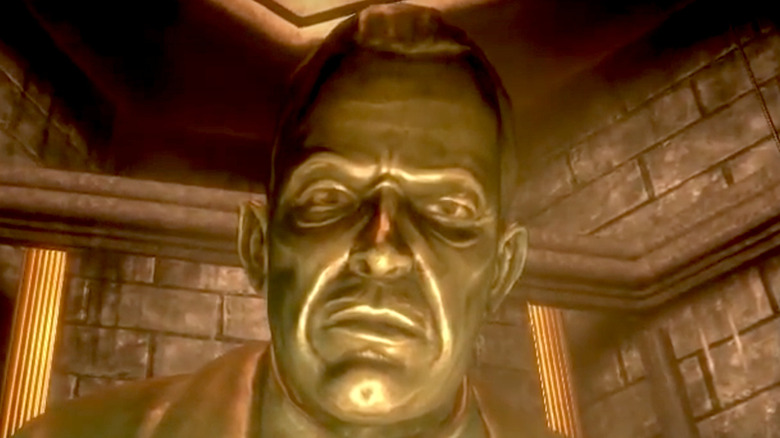 Andrew Ryan's statue at the start of BioShock