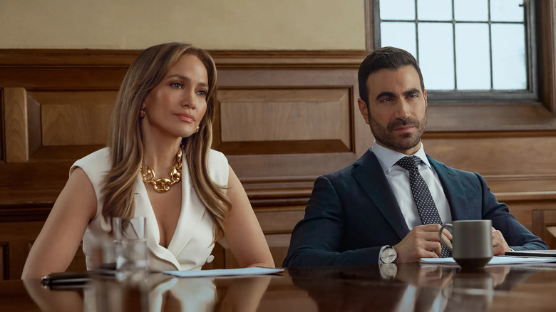 Jackie and Daniel in a deposition in Office Romance