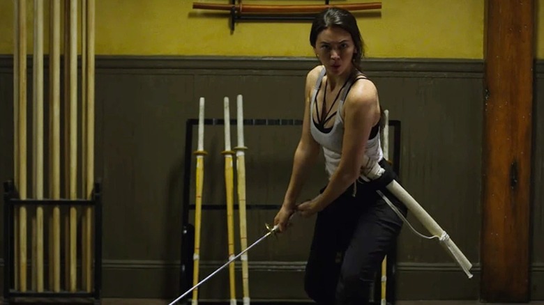 Colleen Wing training in her dojo in Iron Fist (2017)