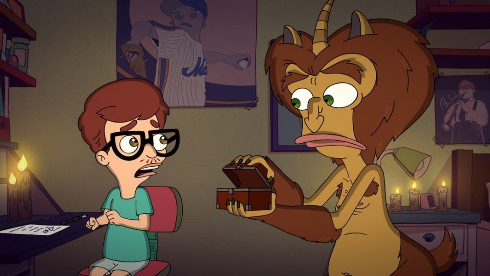 Andrew Glouberman and Maury the hormone monster in Big Mouth