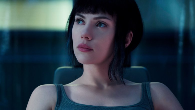 Scarlett Johansson in the Ghost in the Shell movie