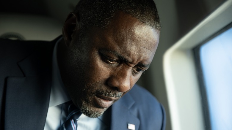 The President of the United States looking stressed in 