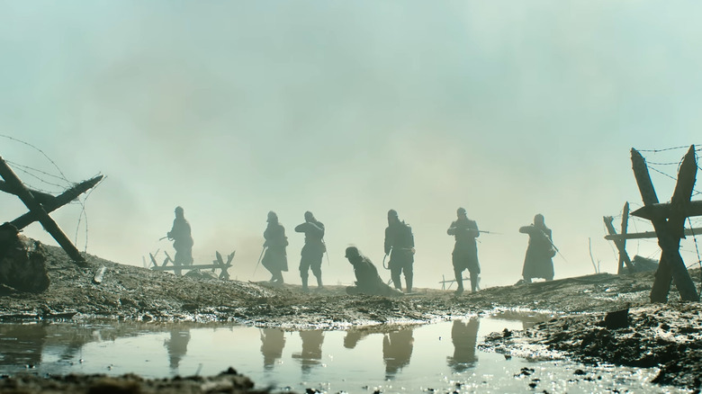 Soldiers marching
