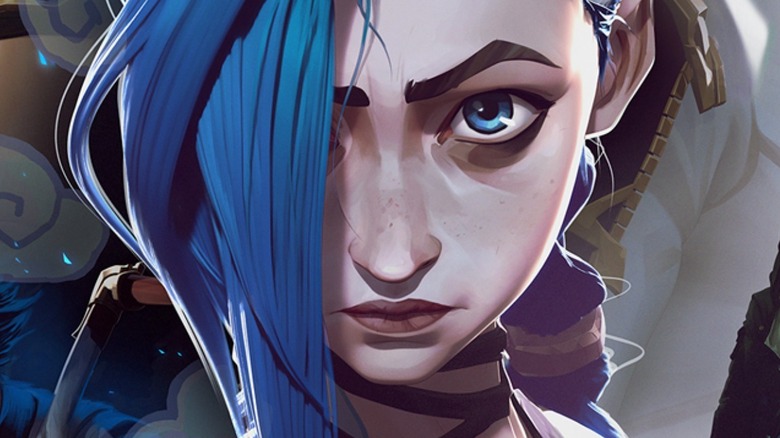 Jinx as she appears on the cover art for Arcane