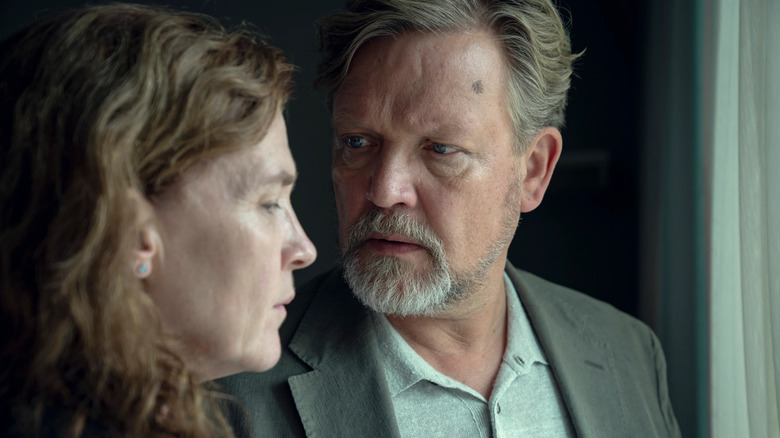 Karin and Mattias look at each other