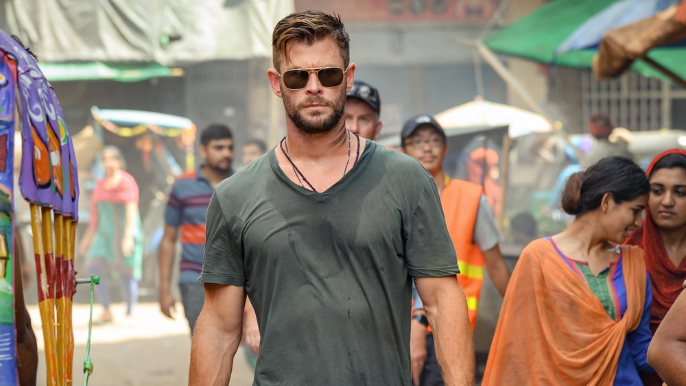 Chris Hemsworth as Tyler Rake in Extraction