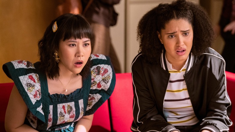 Eleanor and Fabiola looking surprised