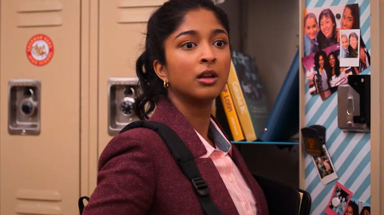 Devi by her locker