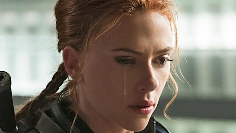 Black Widow crying