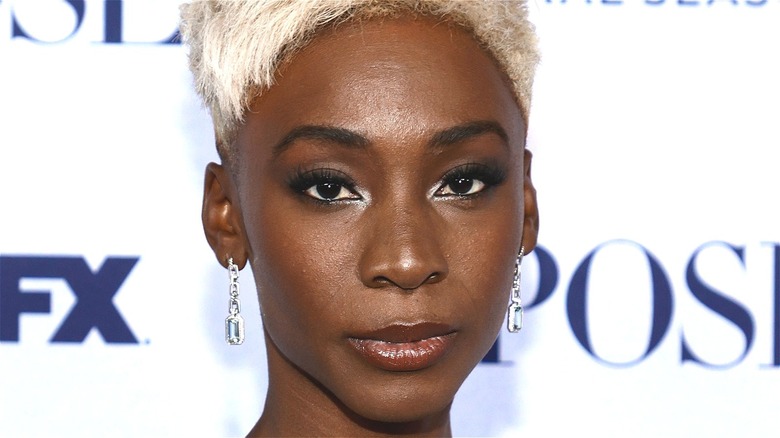 Angelica Ross with short blonde hair