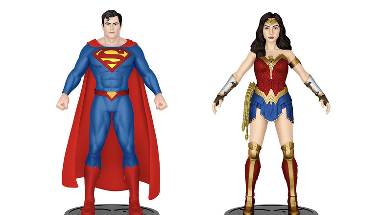 Superman and Wonder Woman BendyFigs