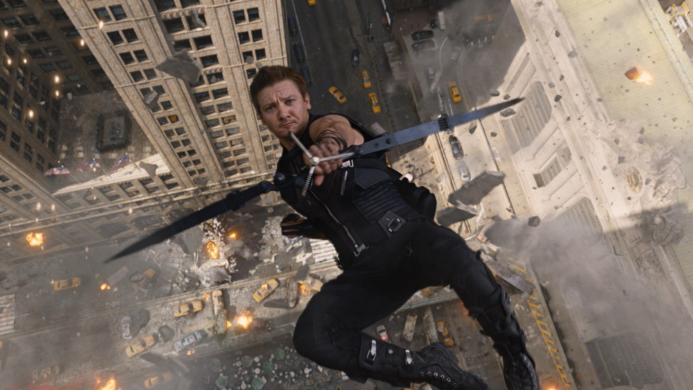 Jeremy Renner as Hawkeye in The Avengers