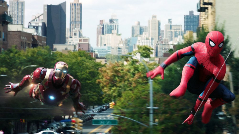 Spider-Man and Iron Man in Spider-Man: Homecoming