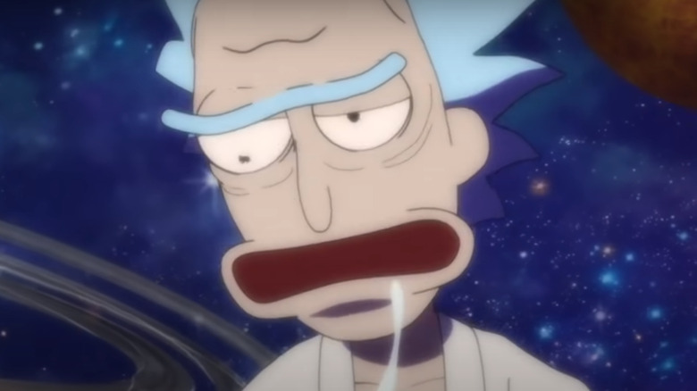 Rick is drooling and on drugs