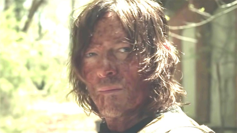 Daryl Dixon with blood on his face