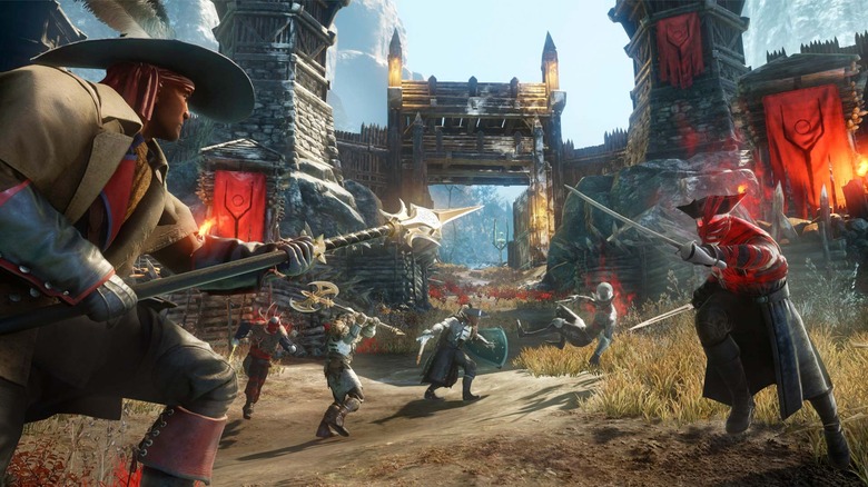 Battle inside a fort