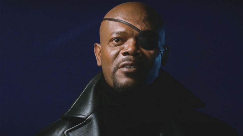 Samuel L. Jackson as Nick Fury in Iron man post credits scene