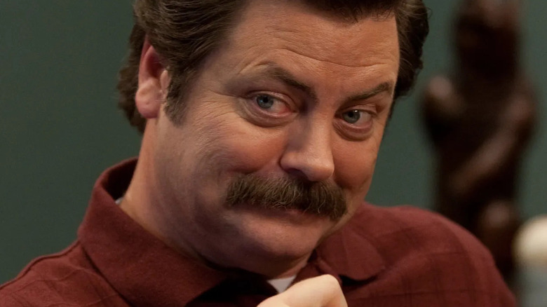 Parks and Recreation Ron Swanson close up