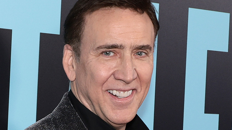 Nicolas Cage looking happy