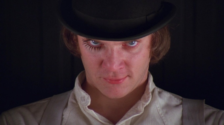 Alex DeLarge looking up in A Clockwork Orange