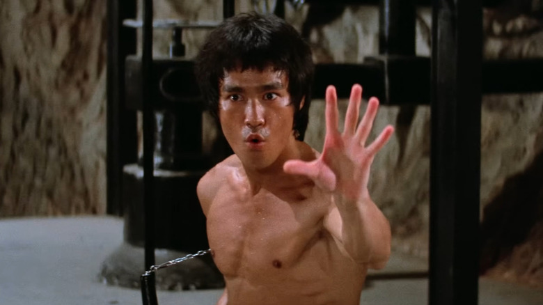 Bruce Lee posing in Enter the Dragon