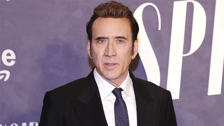 Nicolas Cage posing at Prime Video's 