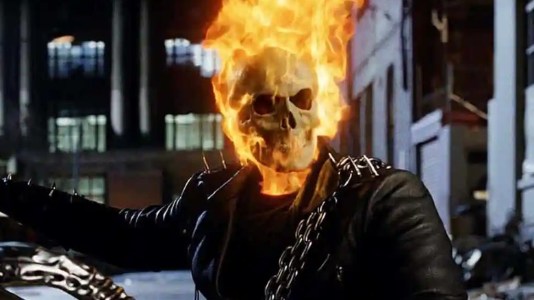 Ghost Rider on his bike