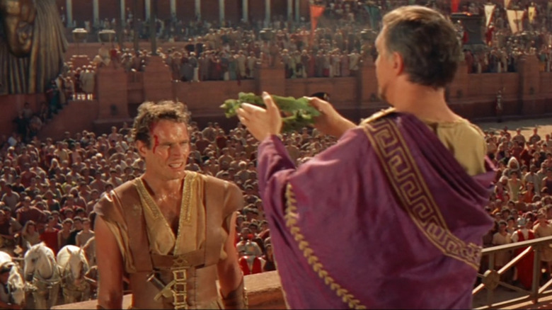Caesar giving Judah Ben-Hur his crown in Ben-Hur