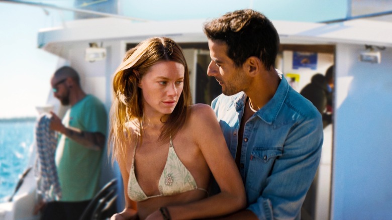 Roxana and Pascal on boat